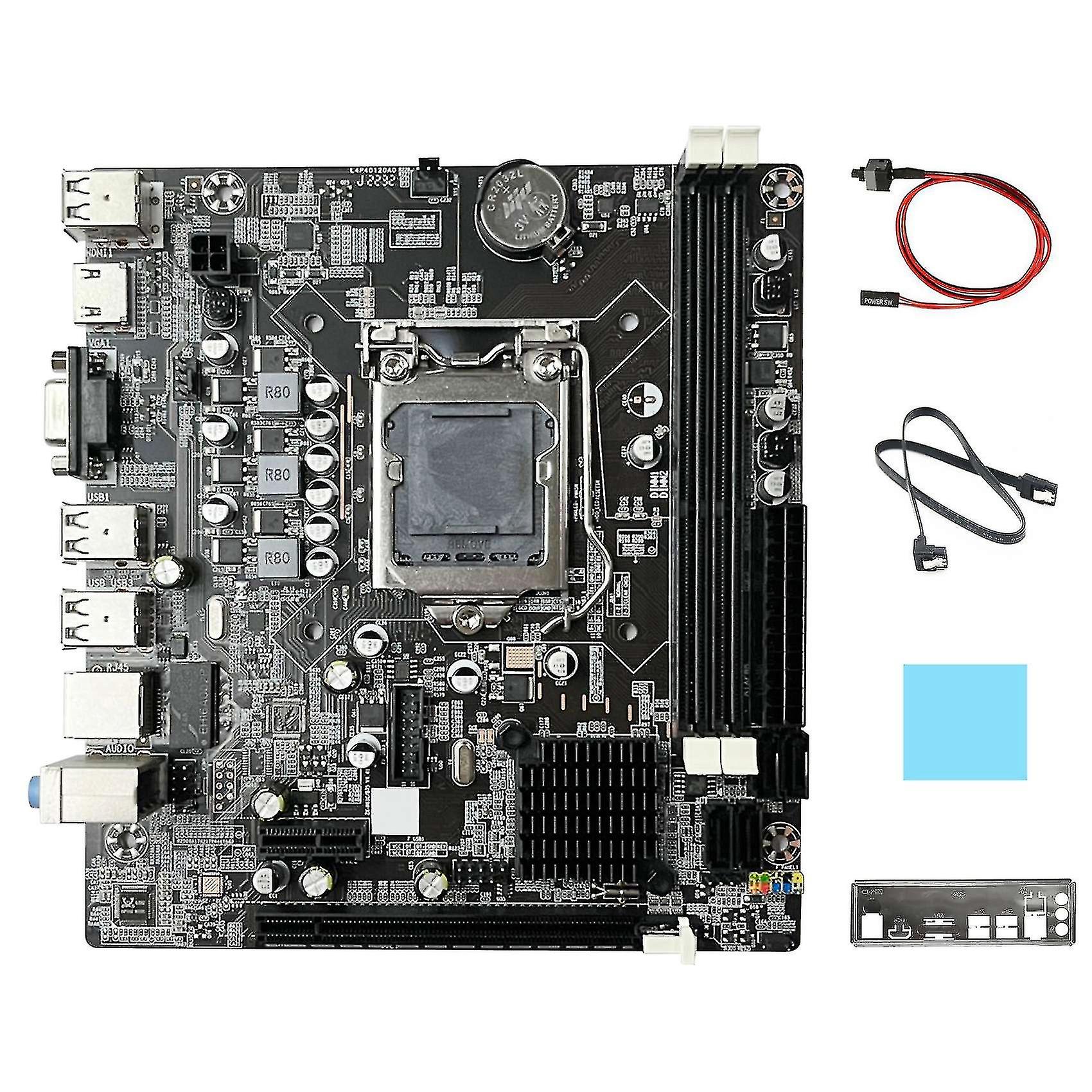 B75 Desktop Motherboard+sata Cable+switch Cable+thermal Pad+baffle Lga1155 Ddr3 Support 2x8g Pci E