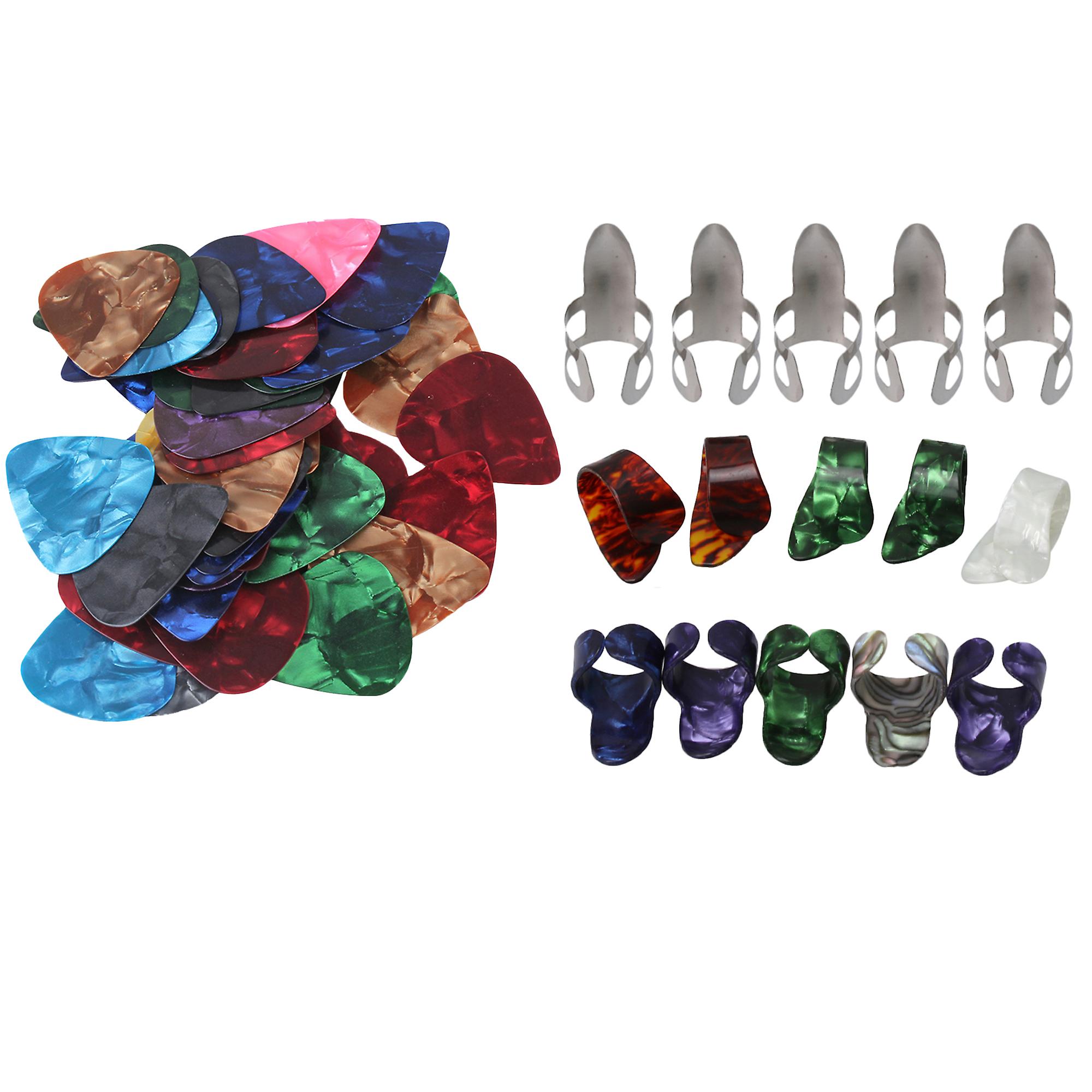 65Pcs Multicolor Celluloid Guitar Picks Replacement for Music Lovers