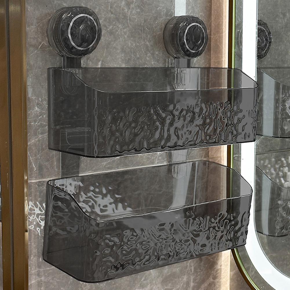 Glacier Pattern Wall Hanging Storage Box with Sucker Space-Saving Stylish Organiser for Home Kitchen