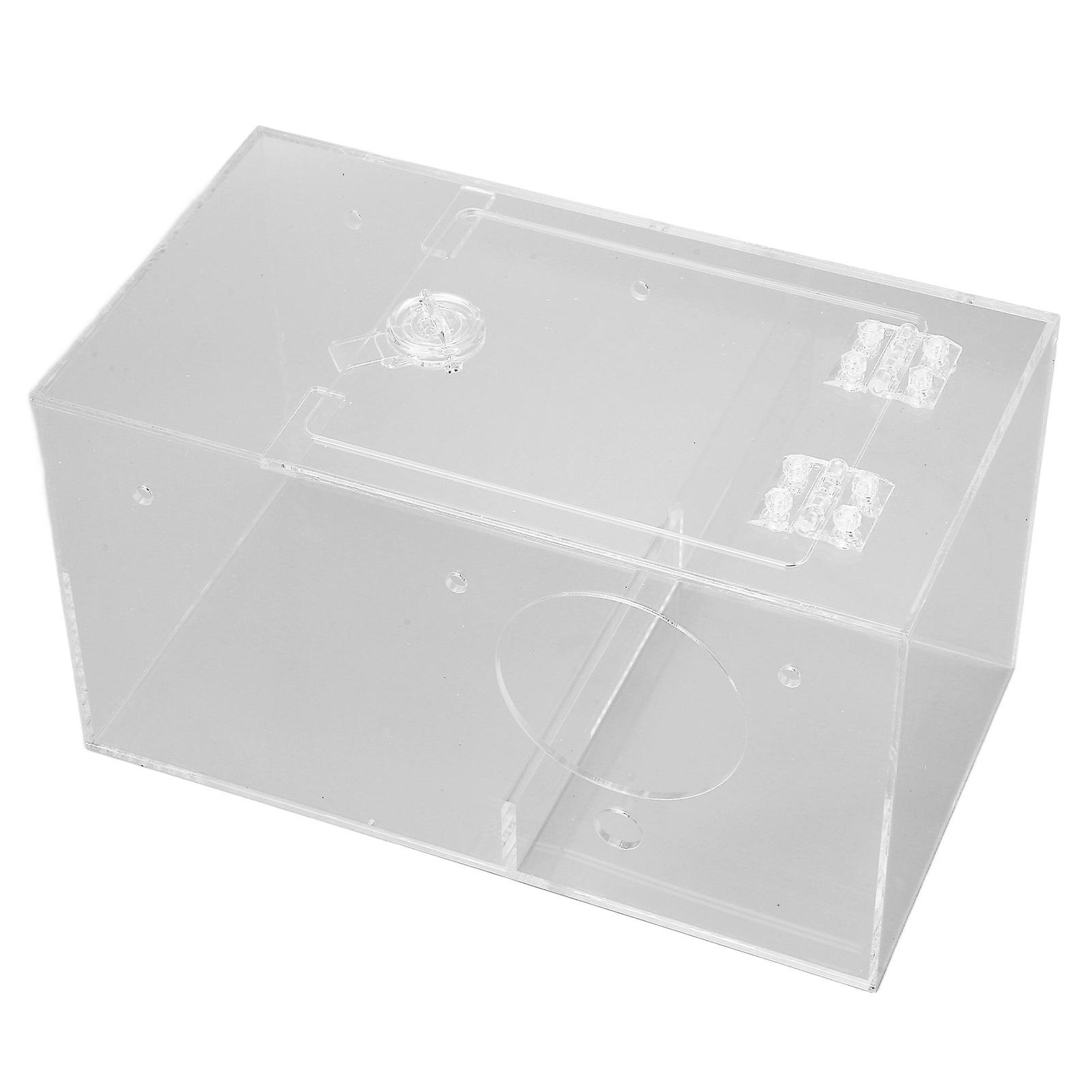 Acrylic Bird Breeding Box Transparent Parrot Nesting Box with Standing Pole and Padding for All SeasonsS