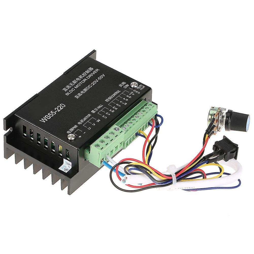 Bewinner Motor Driver Controller with Cable, WS55-220 High Performance 20VDC to 50VDC 500W 3 Phase B