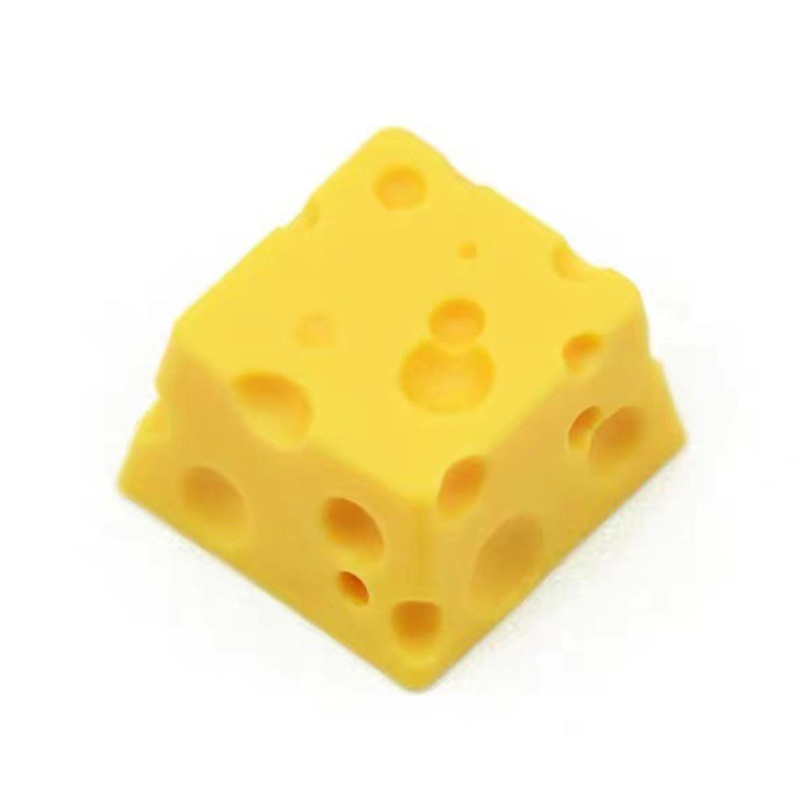 Cute Hand Painted Cheese Style Resin Keycap for Computer Keyboard - Durable & Fun