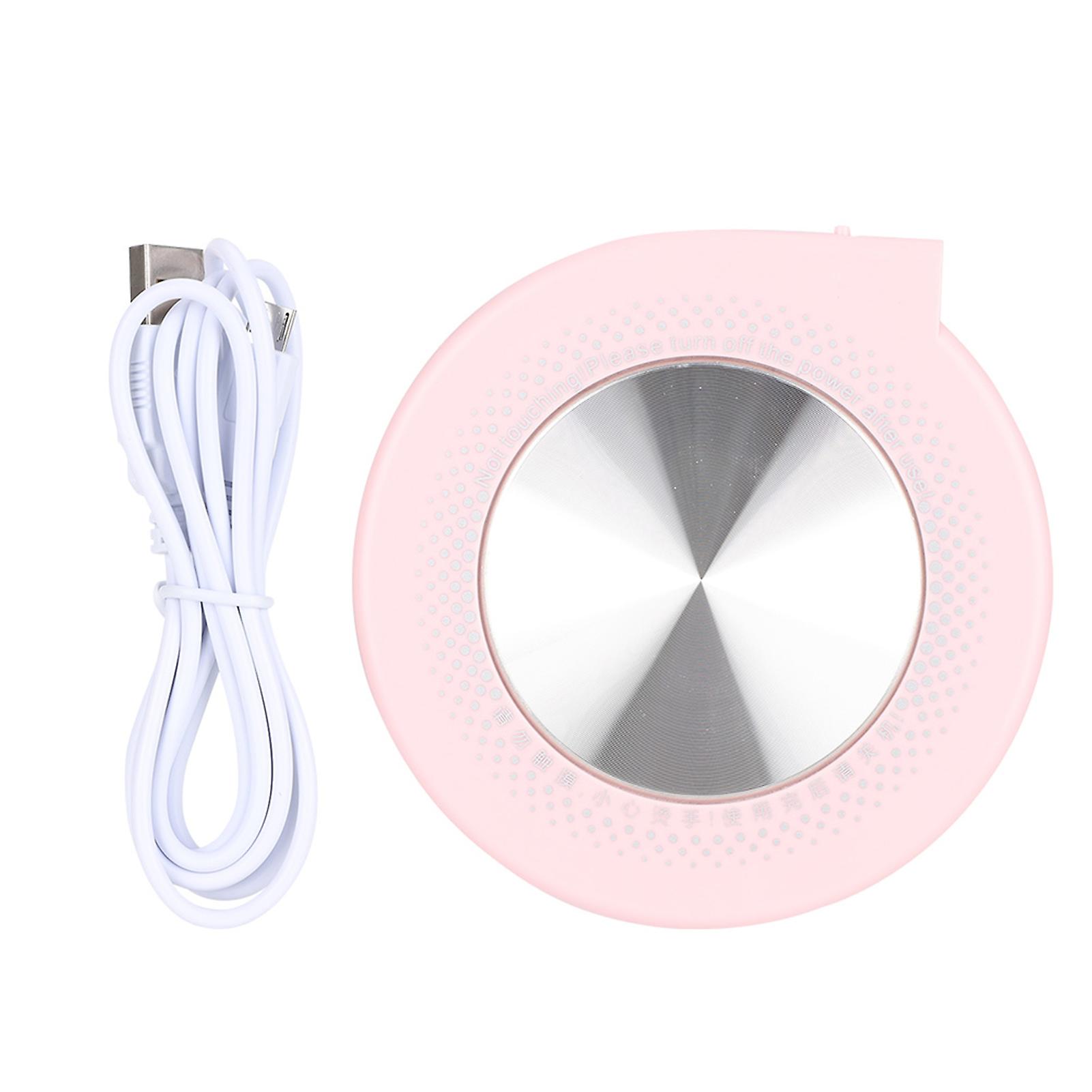 55℃ Multifunctional USB Cup Mug Insulation Mat Desktop Insulation Pad Coaster (Pink)