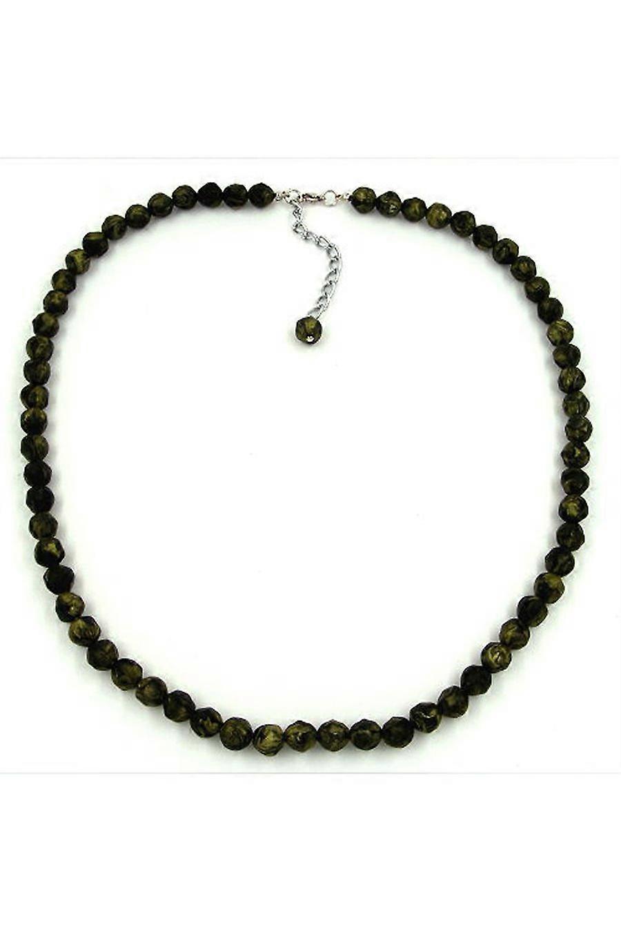 Necklace Baroque Beads Green-olive 45cm - Gl02160