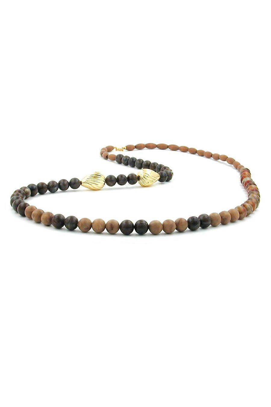 Necklace Brown/black Tones Great Design - Gl00121