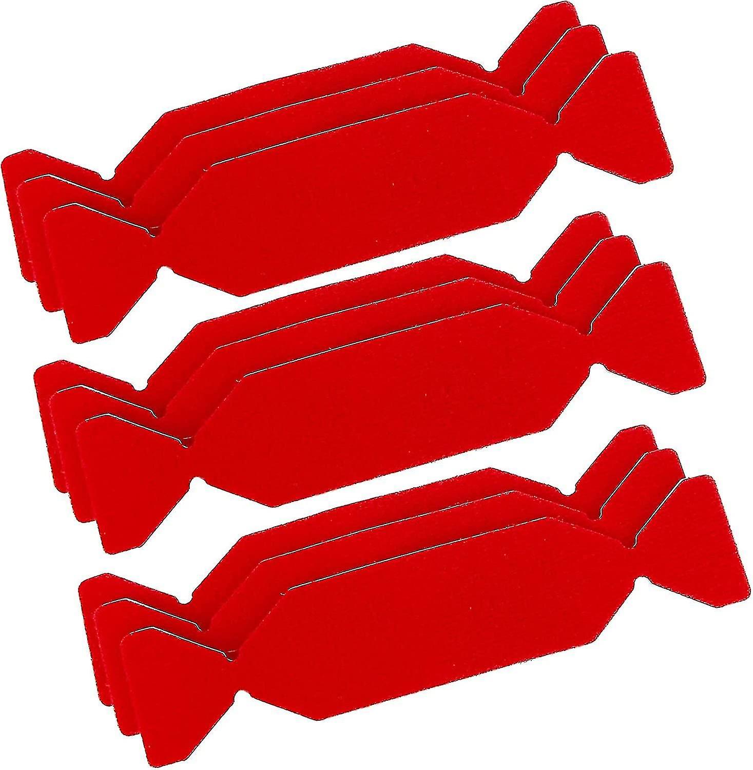 9piece Squeegee Felt Tape. Red Microfiber Felts For Plastic Squeegee & Decal