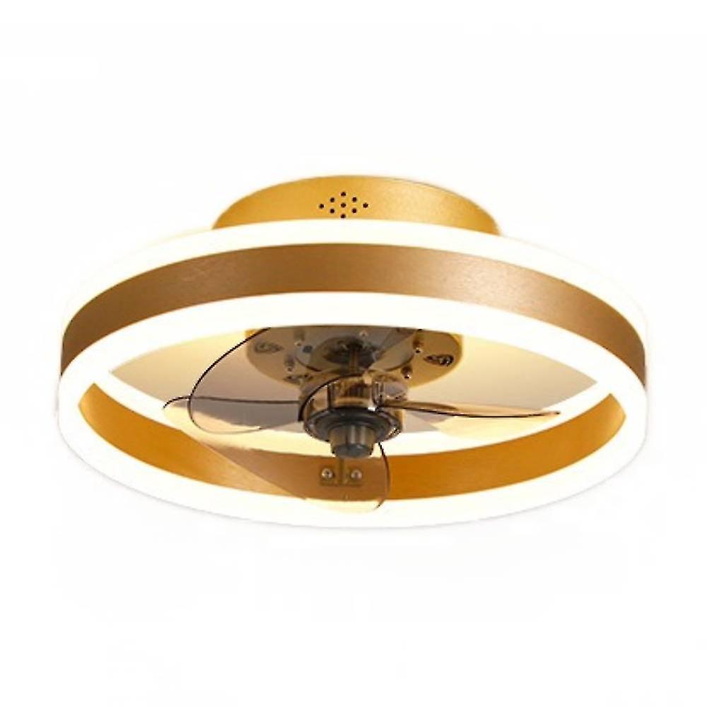Balcony Led Variable Frequency Band Light Ceiling Fan, Simple And Light Luxury Fan Light, 220v