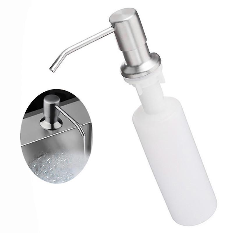 Soap Dispenser Kitchen Sink Deck Mounted Bathroom 300ml Abs Plastic Chrome Polished Black Liquid Soap Dispenser Bottle