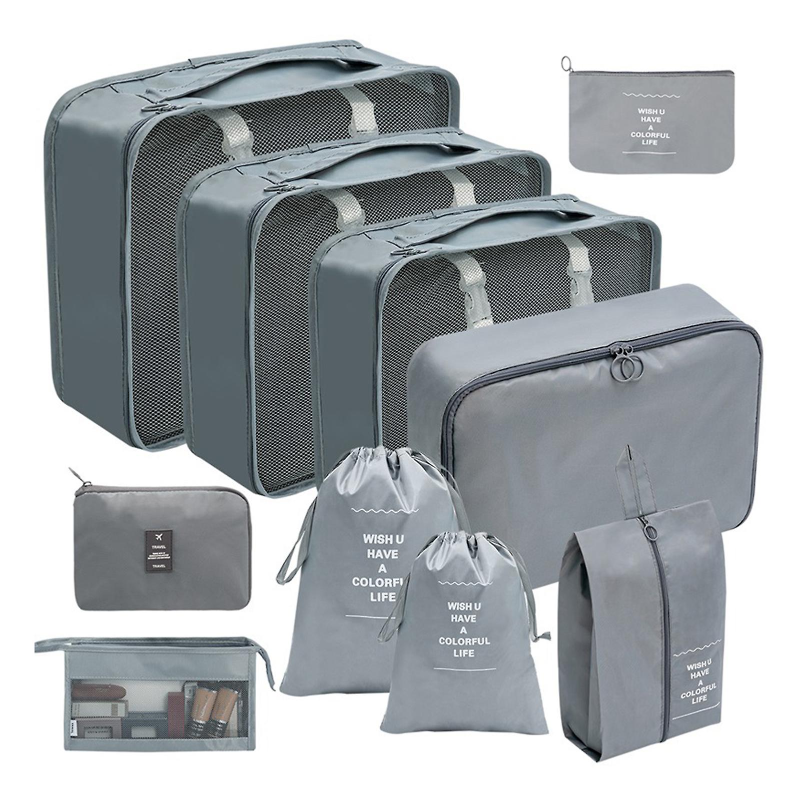 Luggage Organiser Bags Set For Carry on Water Resistant Storage Set For Clothes Shoes