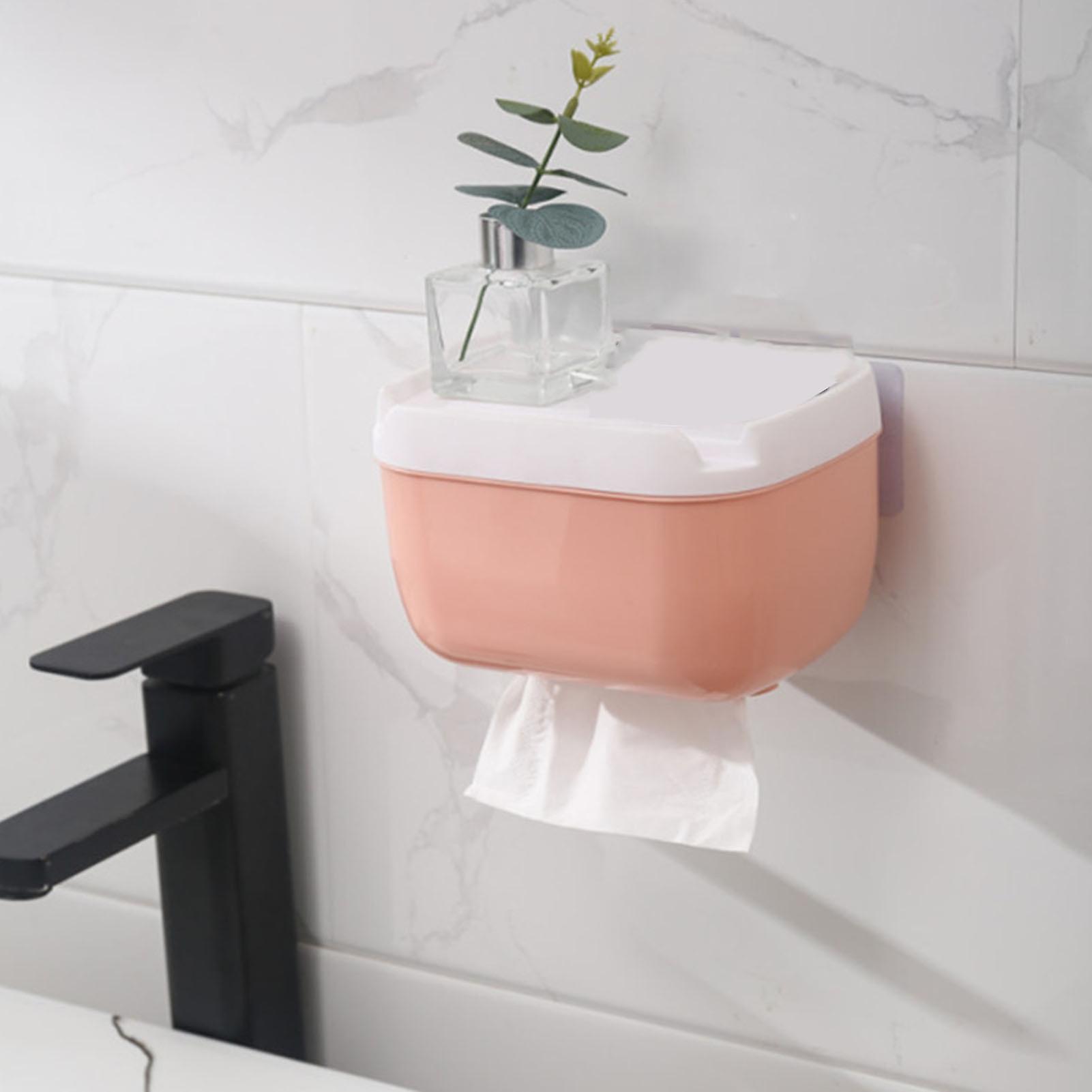 Punch Free PP Tissue Box Cover, Space Saving Bathroom Holder