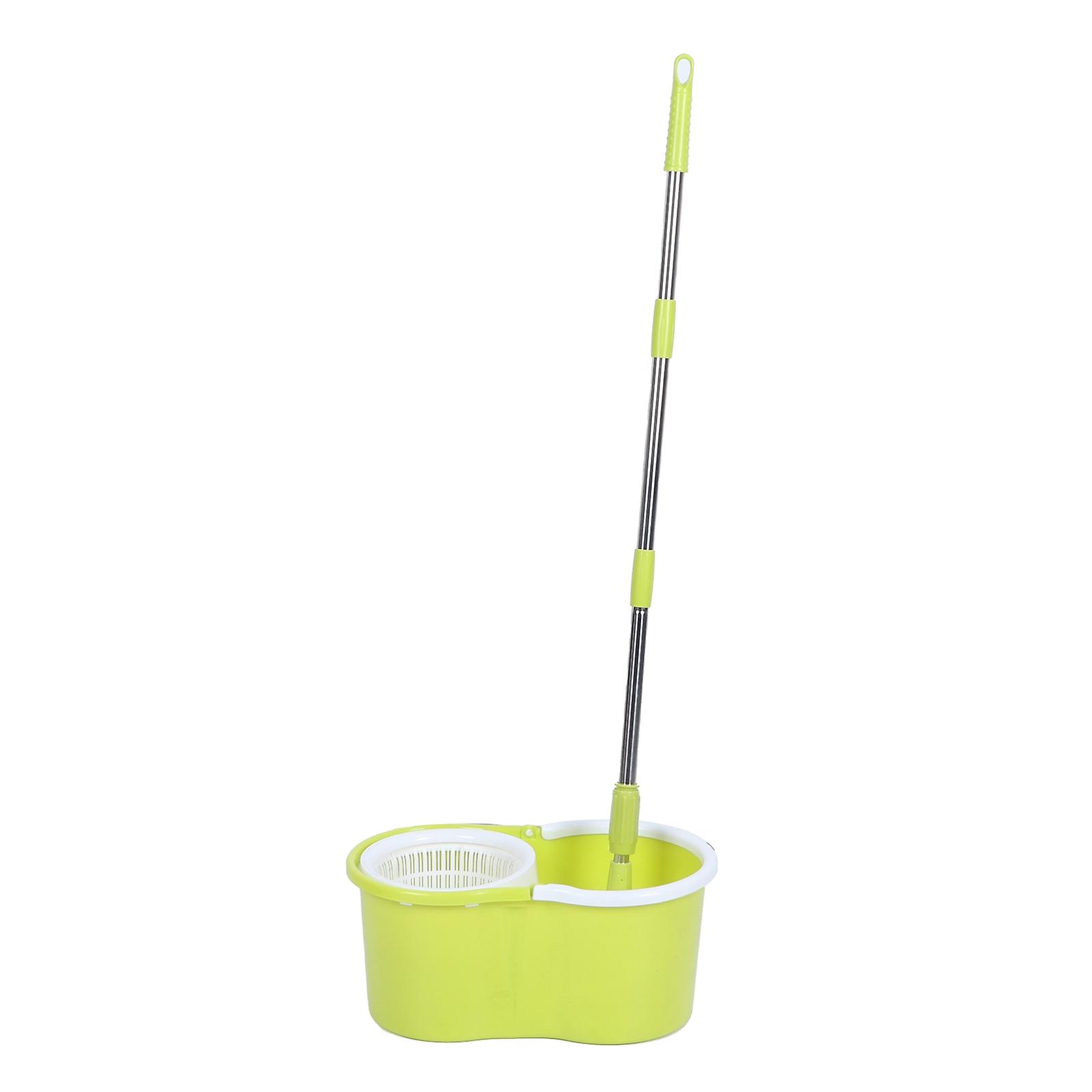 Wet Dry Rotating Mop Kit with Bucket Floor Cleaner Household Cleaning Tool Green