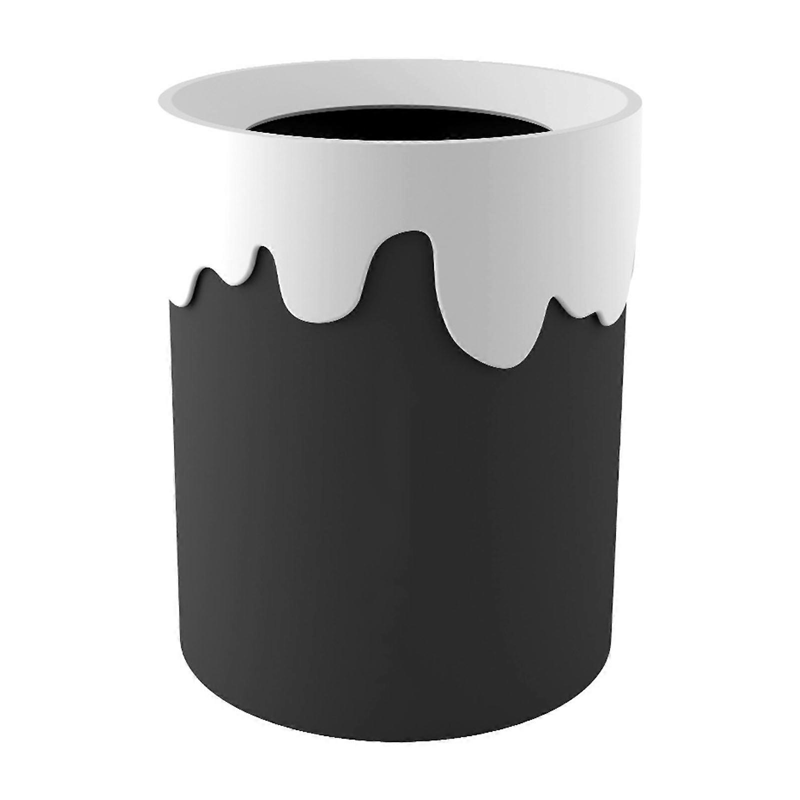 Mini Plastic Desktop Bin Compact Nordic Style with Lid for Bedroom Office Bedside Table Stylish White Functional Design Durable Material Perfect for H