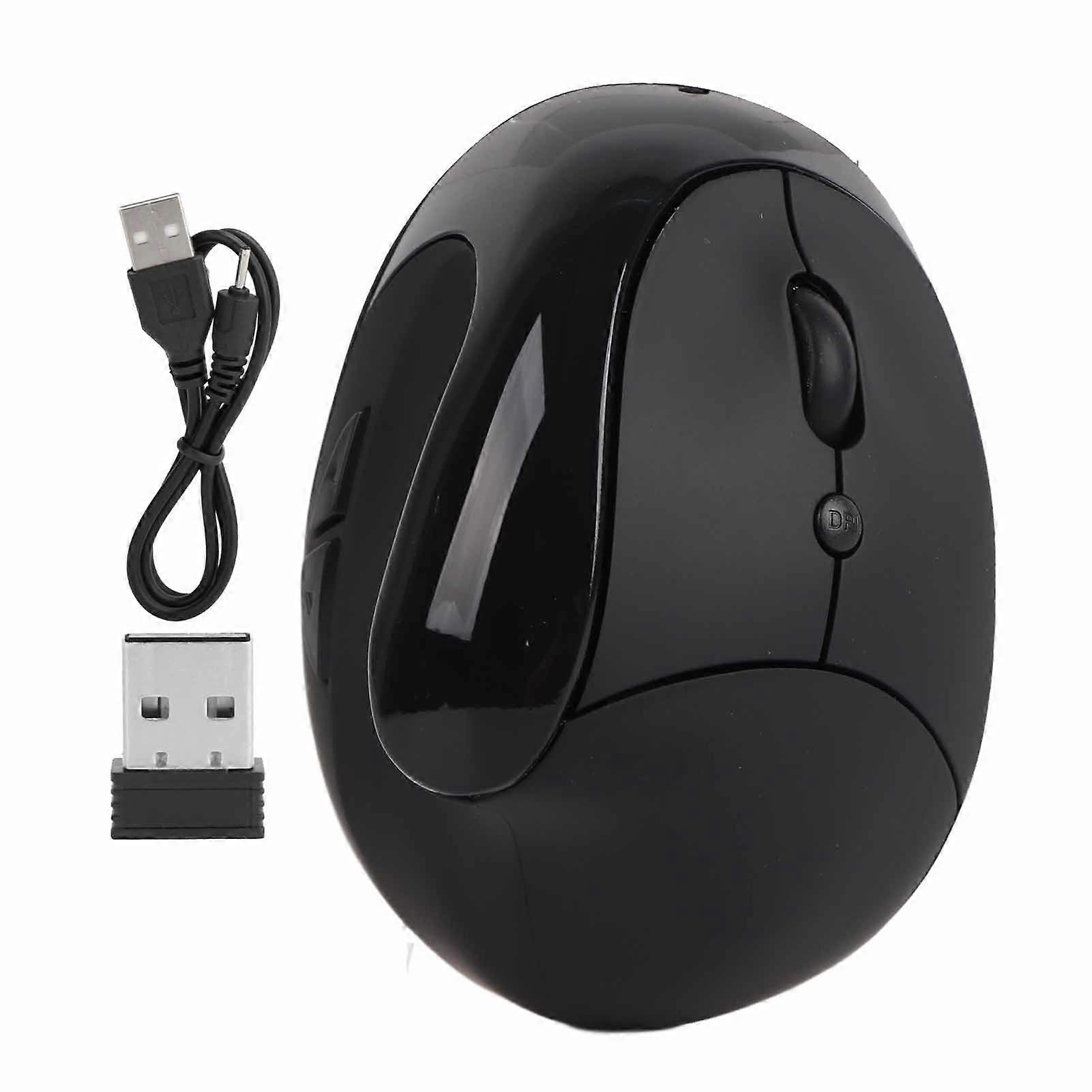 Optical Vertical Mouse Wireless 3rd Gen Right Hand Ergonomic Grip Gaming Office Computer MiceBlack
