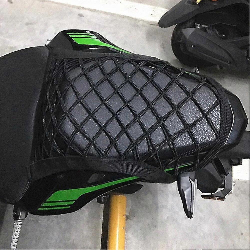 Motorcycle Universal Luggage Net Hold Down Fuel Tank Motorbike Helmet Mesh Web Bungee Black Cargo Net Car Styling