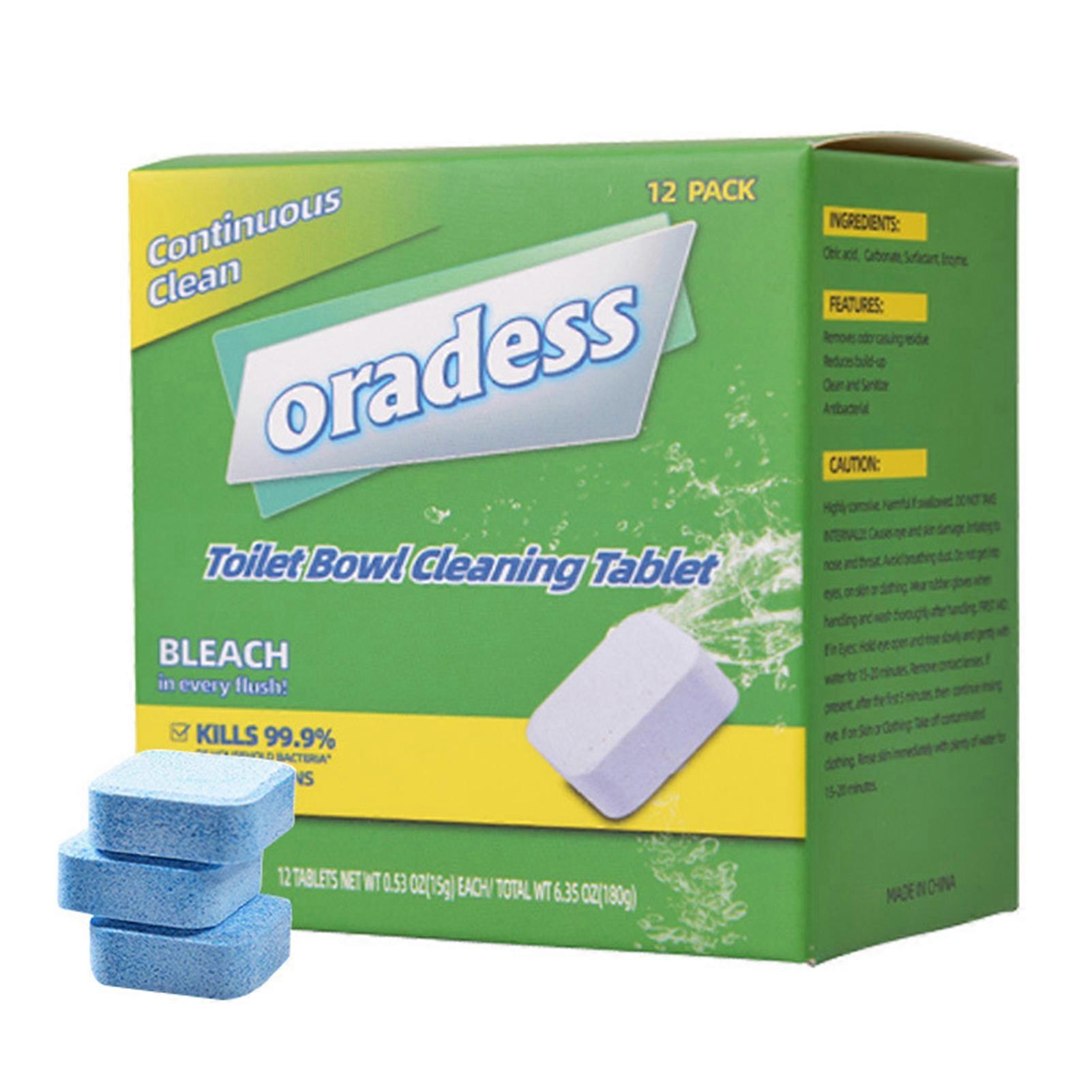 Toilet Cleaning Effervescent Tablets 12 Tablets/Box All Purpose Deodorant Toilet Cleaner for Removing Urine Scale