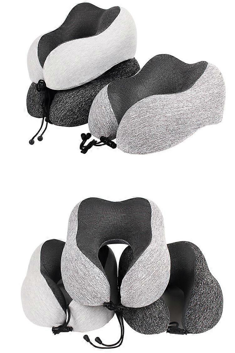 Soft Comfortable Travel Pillow Cationic U-shape Pillow Memory Foam Magnetic Cloth Neck Protector