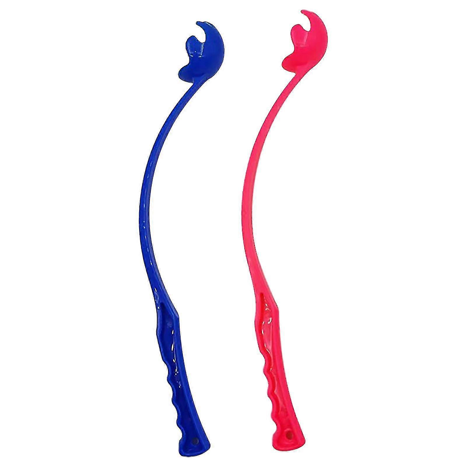 2pcs ABSペットエクササイズ子犬のおもちゃ犬のボールランチャーピックアップしてハンズフリーで投げる