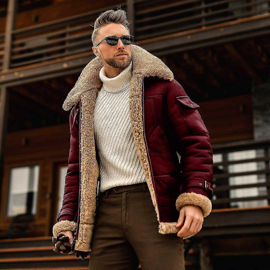 2024 Höst Vinter Män Pälsjackor Casual Solid Mode Vintage Varma Västar Kappor Högkvalitativ S-5xl Vinterjacka Män-YuJia