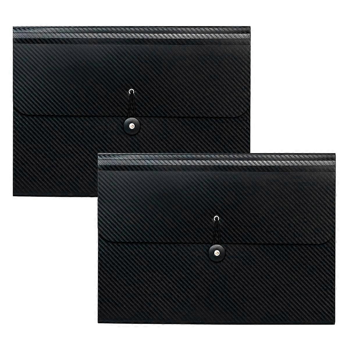 13 Pocket Expanding Folder Accordion Folder with Elastic Buckle Closure,A4 Paper File Organizer for School Office, 2PCS