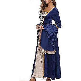 Robe Médiévale Renaissance Femme – Corset épaules Dénudées, Manches Bouffantes, Style Vintage
