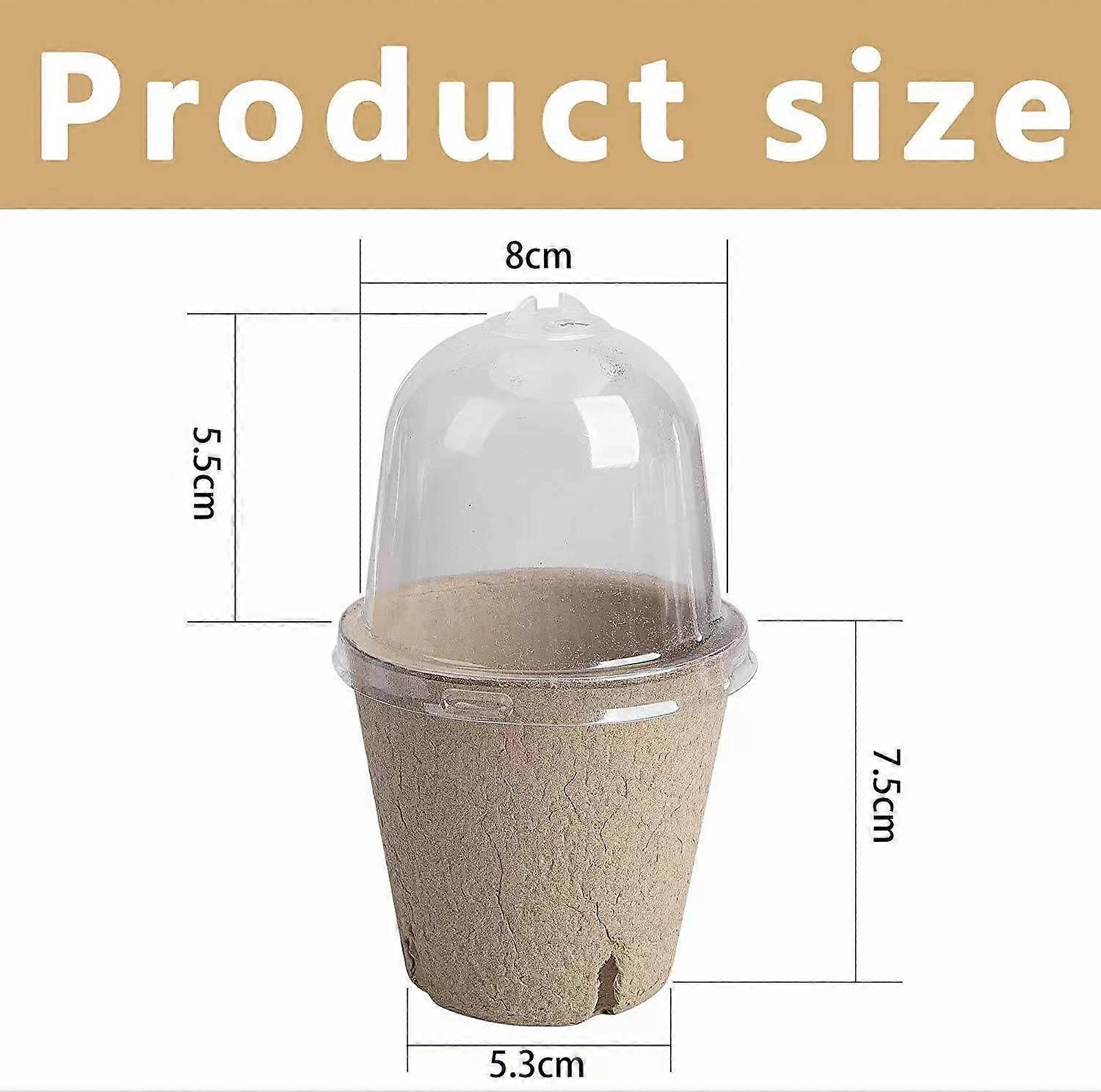 Seed Starter Biodegradable peat POTS seedling planting POTS with 1/610 labels plant POTS with humidity domes