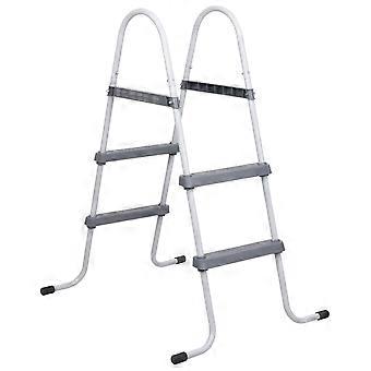 Poolleiter grau 84 cm Stahl