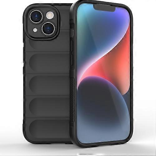 For iPhone 15 Magic Shield TPU + Flannel Phone Case