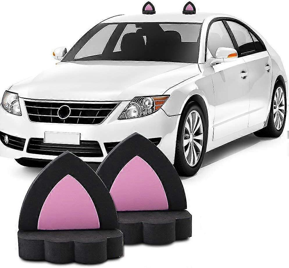 2 stk Katteører Bil Tak Refit Styling Eva Skum Klistremerke BAOPENG