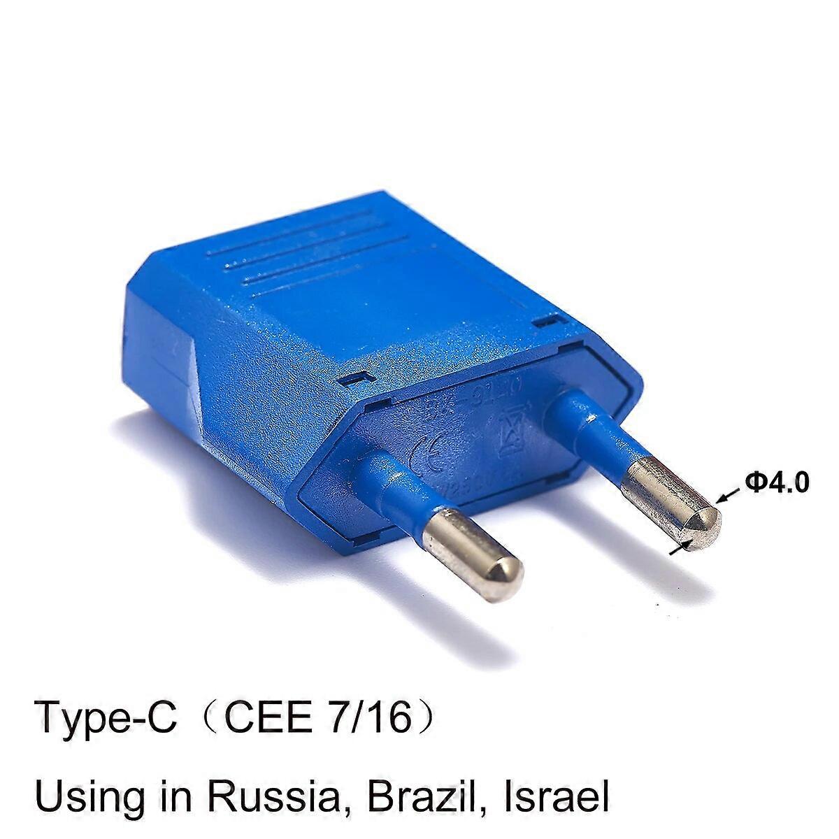 US To Euro Electrical Adapter EU Electric Socket US To EU Power Converter Type C Plug Adaptor AC Power Adapters 2pin AC Outlet