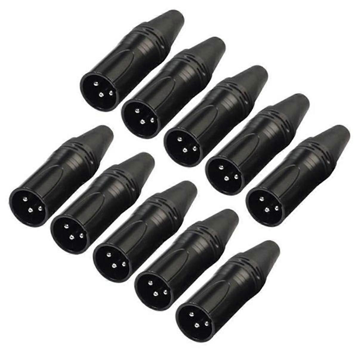 10pcs DIY 3Pin XLR Adapter Socket XLR Aviation Connector Welding Head Microphone Cable Connector(Ma