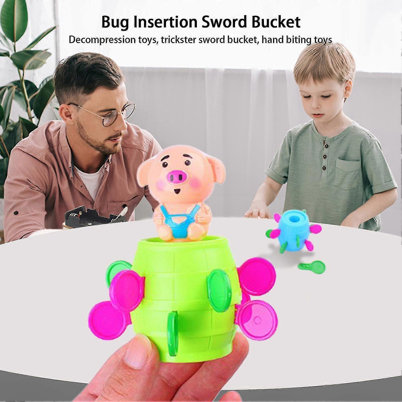Best Bite Fingers Toy Piggy Design Fun Relieve Boredom Exercise Courage Novelty Parent-child Interaction Bright Color Pirate Bucket Desktop Game Birt