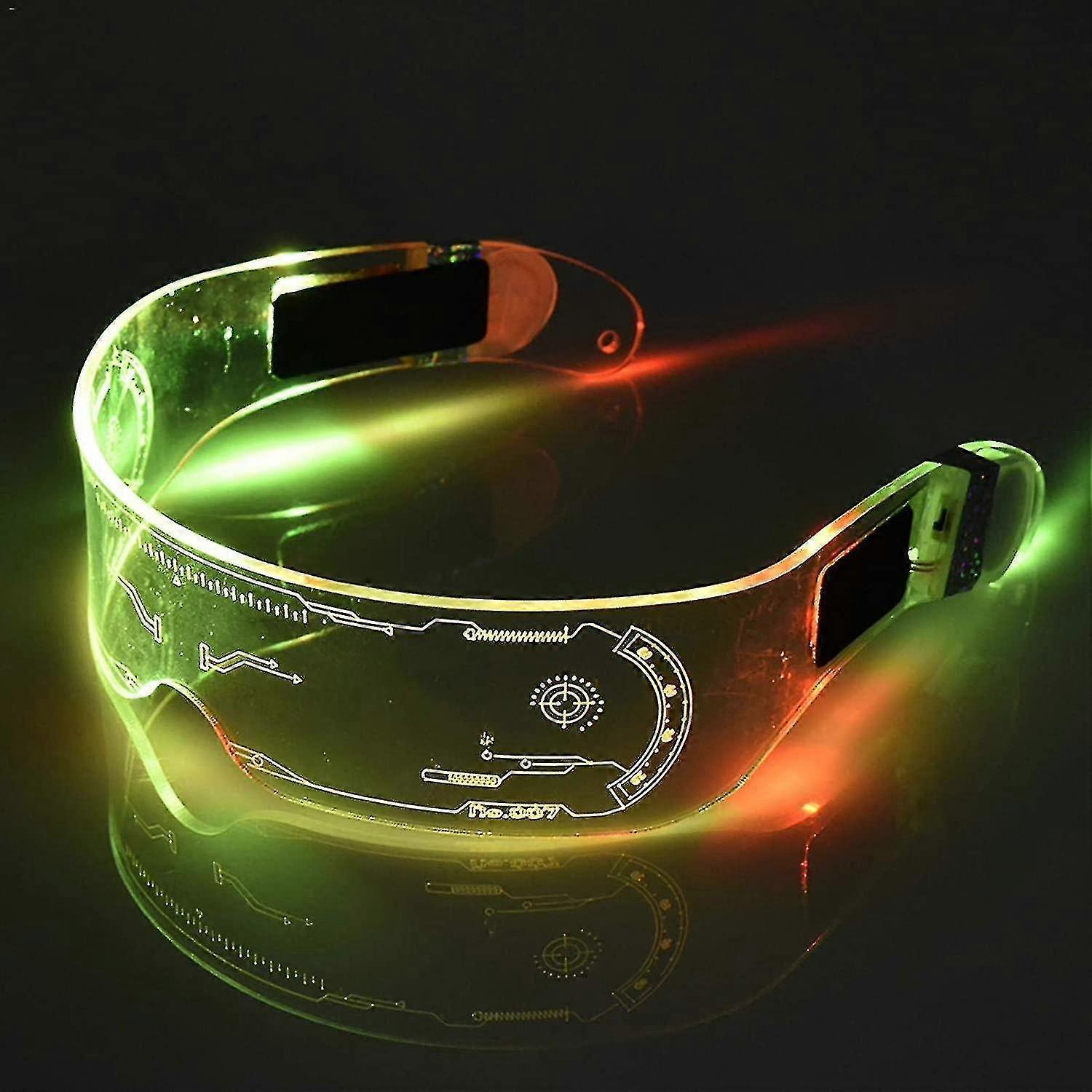 Led Light-up Glasses - Perfect For Cosplay And Festivals - Cybergoth