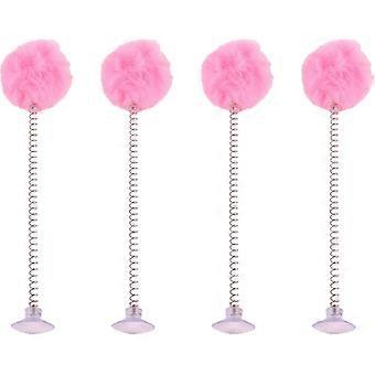 4 Pcs Acsergery Cat Feather Toys Interactive Cat Toy Retractable Cat Teaser Wand Gift