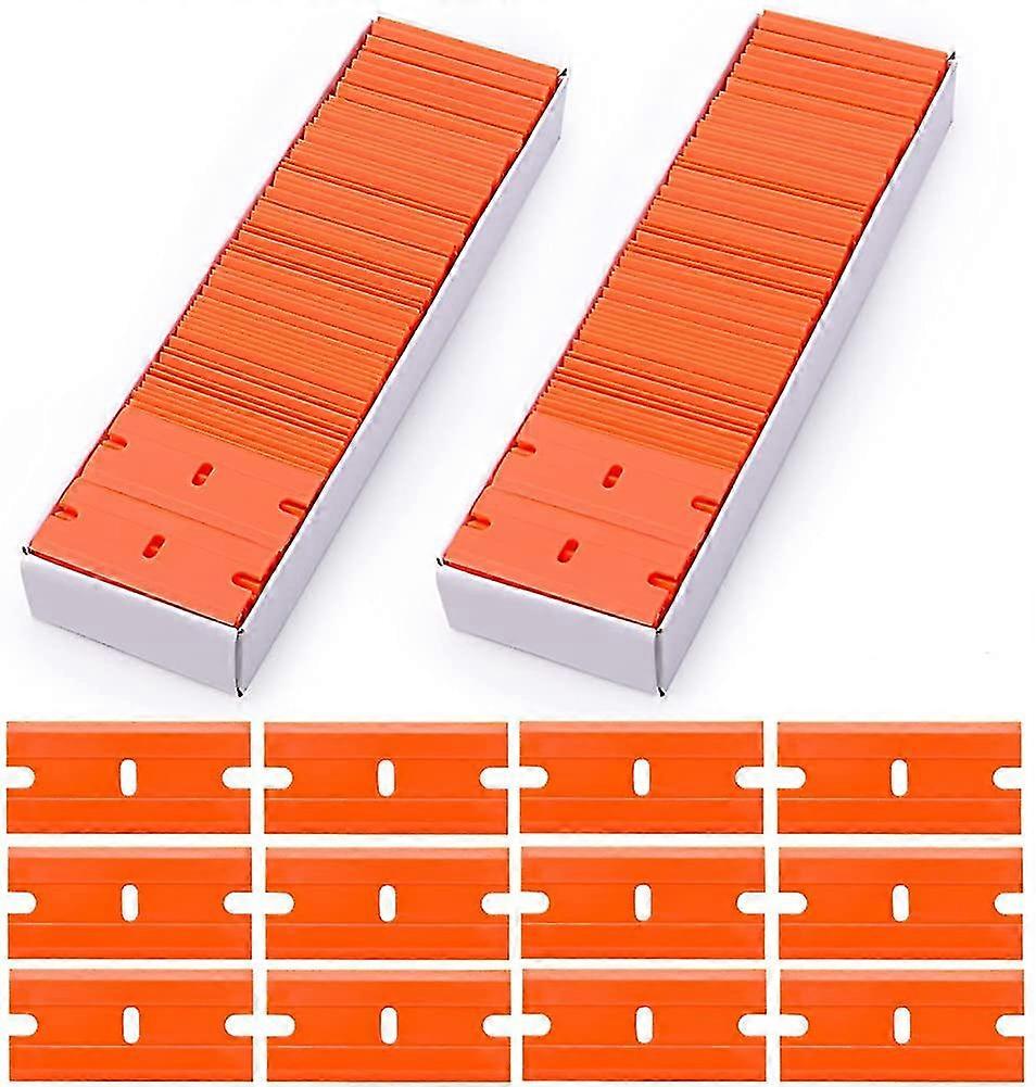 200pcs Skraper Barberblader Sett Dobbel Kant Plastblader Metallblader