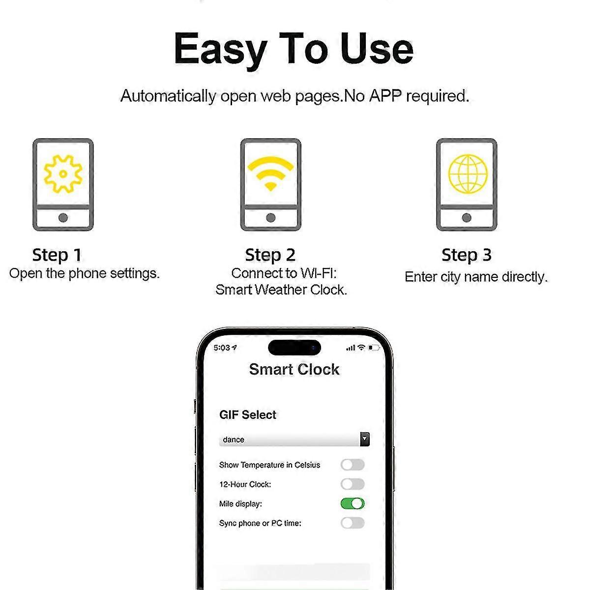 Smart Wifi Weather Station Clock Diy Cute Gif Animations Desktop Decoration Electronic Album Function Mini Clock C