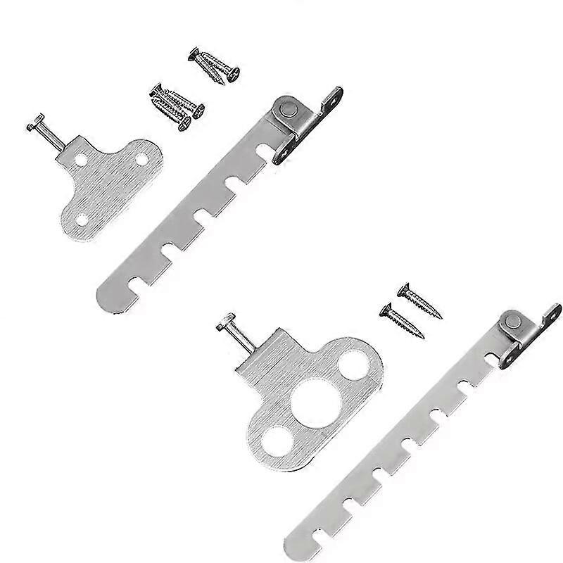 2pcs 5 and 7 Holes Window Lock,Stainless Steel Window Restrictor,Window Door Restrictor Security Lock,With Window Restrictor Screws to Adjust Opening