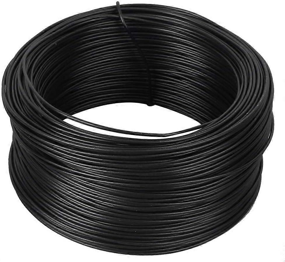 100m Galvanized Iron Wire Ties, DIY Handmade Round Black Galvanized Ties Tie Fork Plant Branch Grape 0.45mm Belt Tie Strong Durable Protection (For Bo
