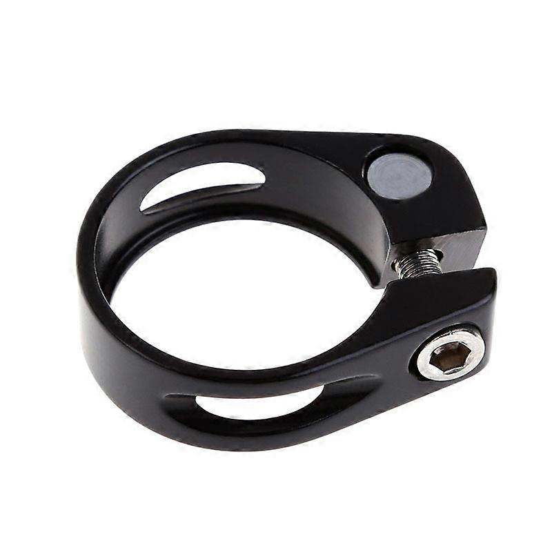 Aluminum Alloy Bicycle Seat Clamp Quick Release Tube Clamp for MTB Seat Post (Black, 31.8mm)