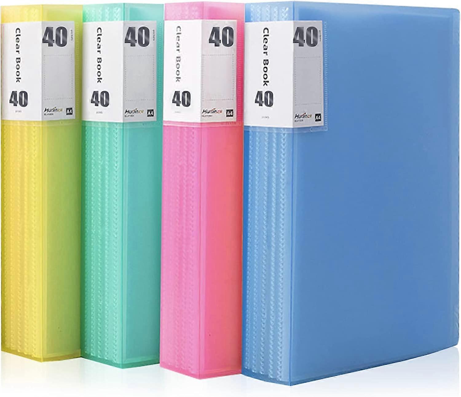 Rainleaf PP Display Book A4 Totally 160 Transparent Pockets (4x40), Solid Polypropylene Presentation Book Projekt Folder Display Folder, Translucent C