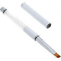 Nail brush with diamond light therapy pen