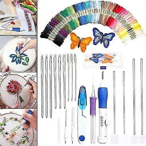69 Pcs Embroidery Punch Needle Kit Stitching Tool Set