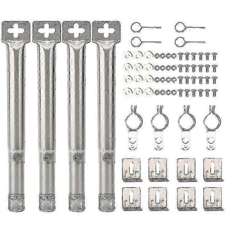 4 stk universelt justerbart rustfritt stål BBQ gassgrill erstatning rett rørrørbrenner Zekai