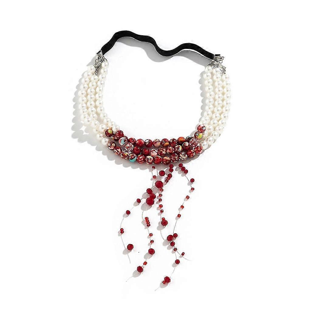 Blood Dripping Tassels Body Thigh Chain Gothic Vampire Chain For Halloween