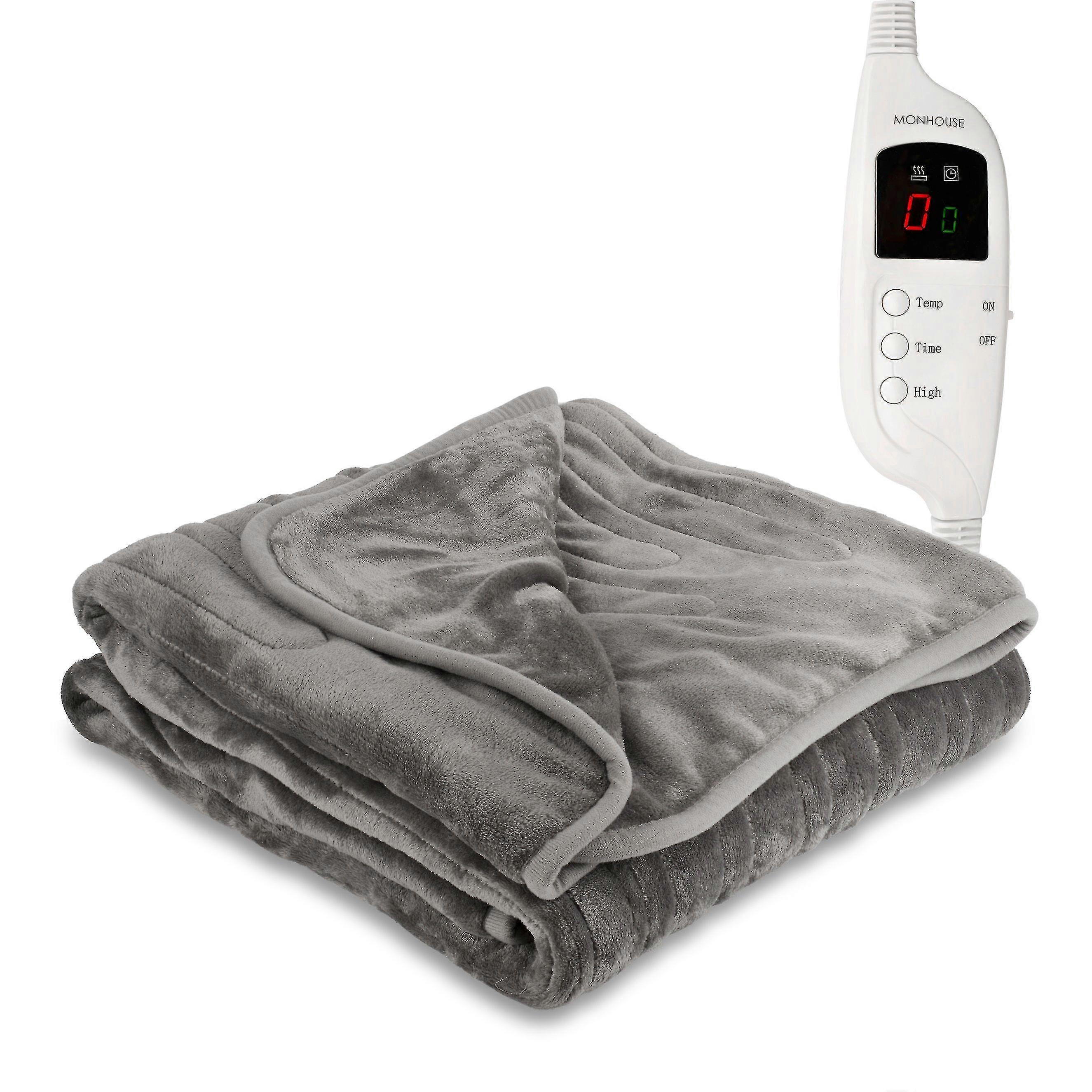 Electric Blanket Heated Throw Digital Controller 9 Hour Timer 9 Heat Settings