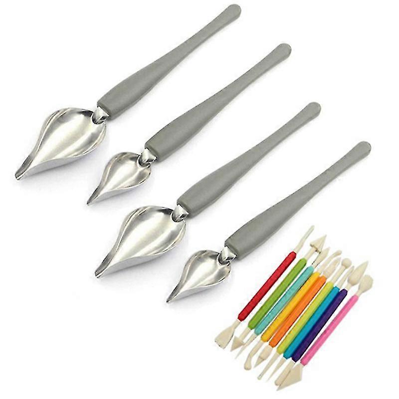Culinary Drawing Decor Spoons Set,Saucier Spoons,Multi Use Chef Drawing Spoons for Decorative Plate