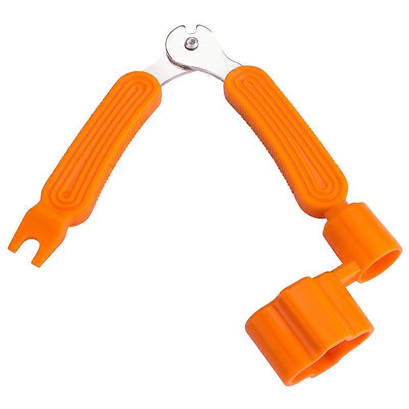 1 pcs Guitar String Winder, Guitar String Cutter, Guitar Bridge Pin Puller - All in One Guitar Tool for Restringing - Orange