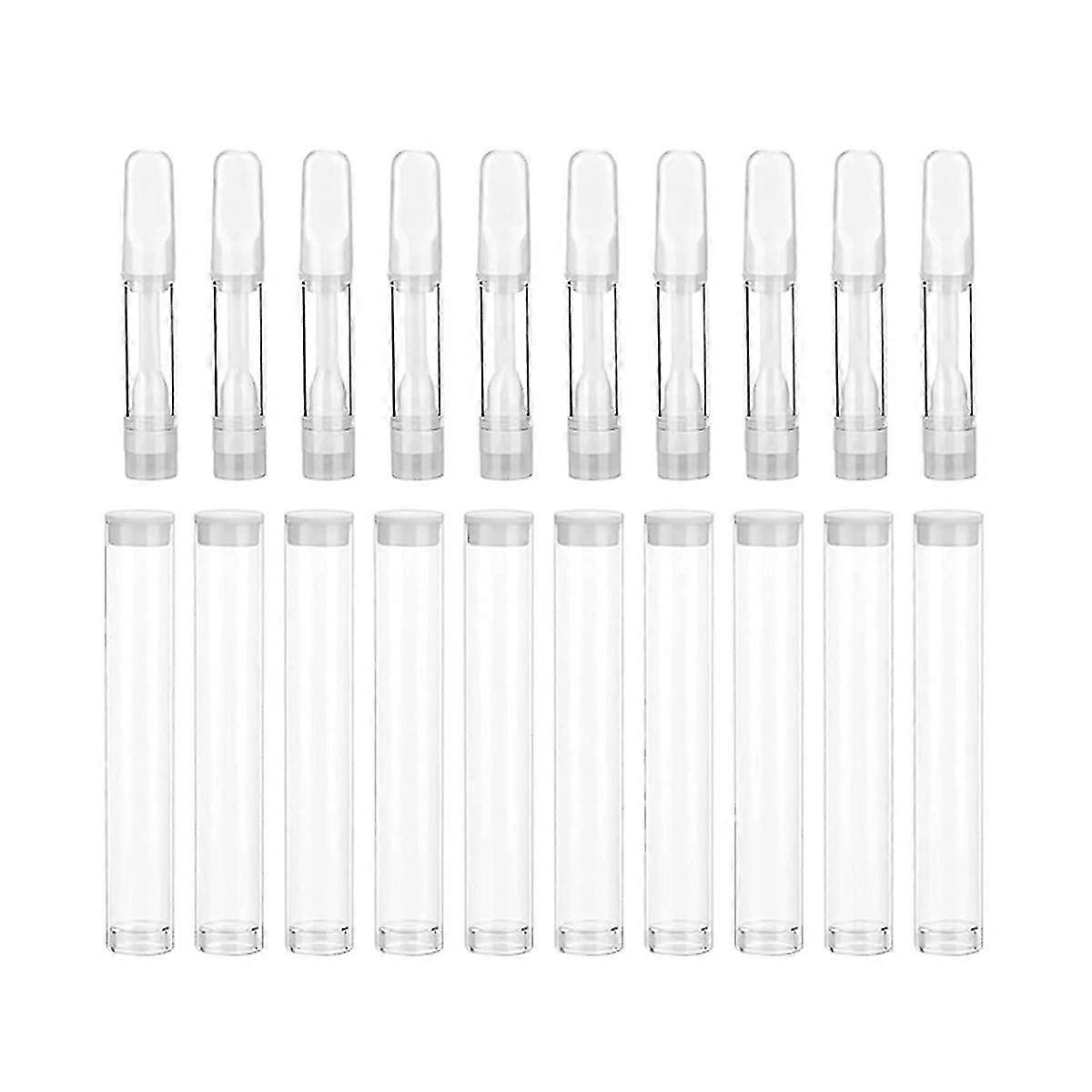 10pc Graphic Storage Tubes For Lab Test Tubes Atomizer Ceramic Core White Ceramic Mouth 1ml