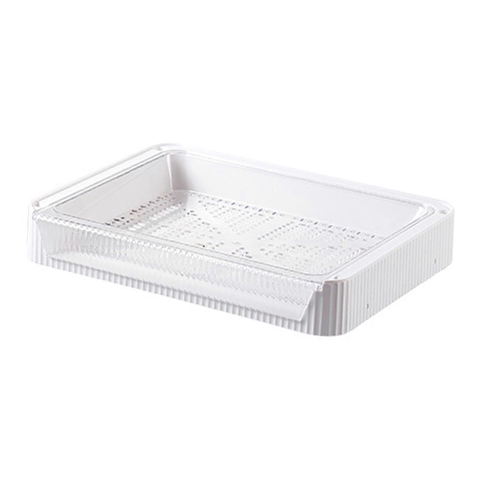 Food Preparation Plate Stackable Foldable Double Layer Hollow Drainage Hot Pot Serving Tray for Kitchen S