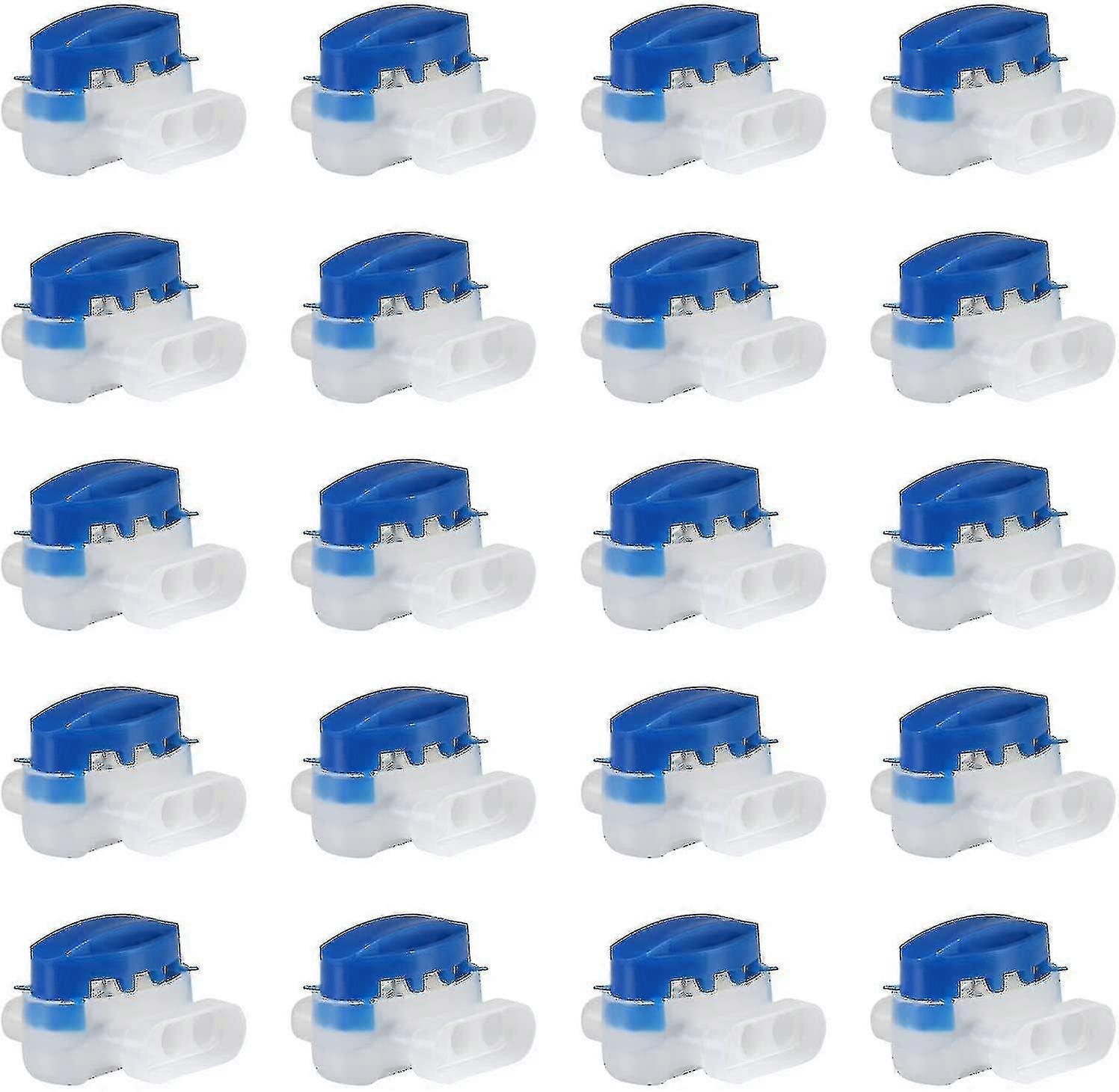 314 Connector, 3-pole Terminal Block, Wire Connector For Lawn Mowers (pack Of 20) Blue