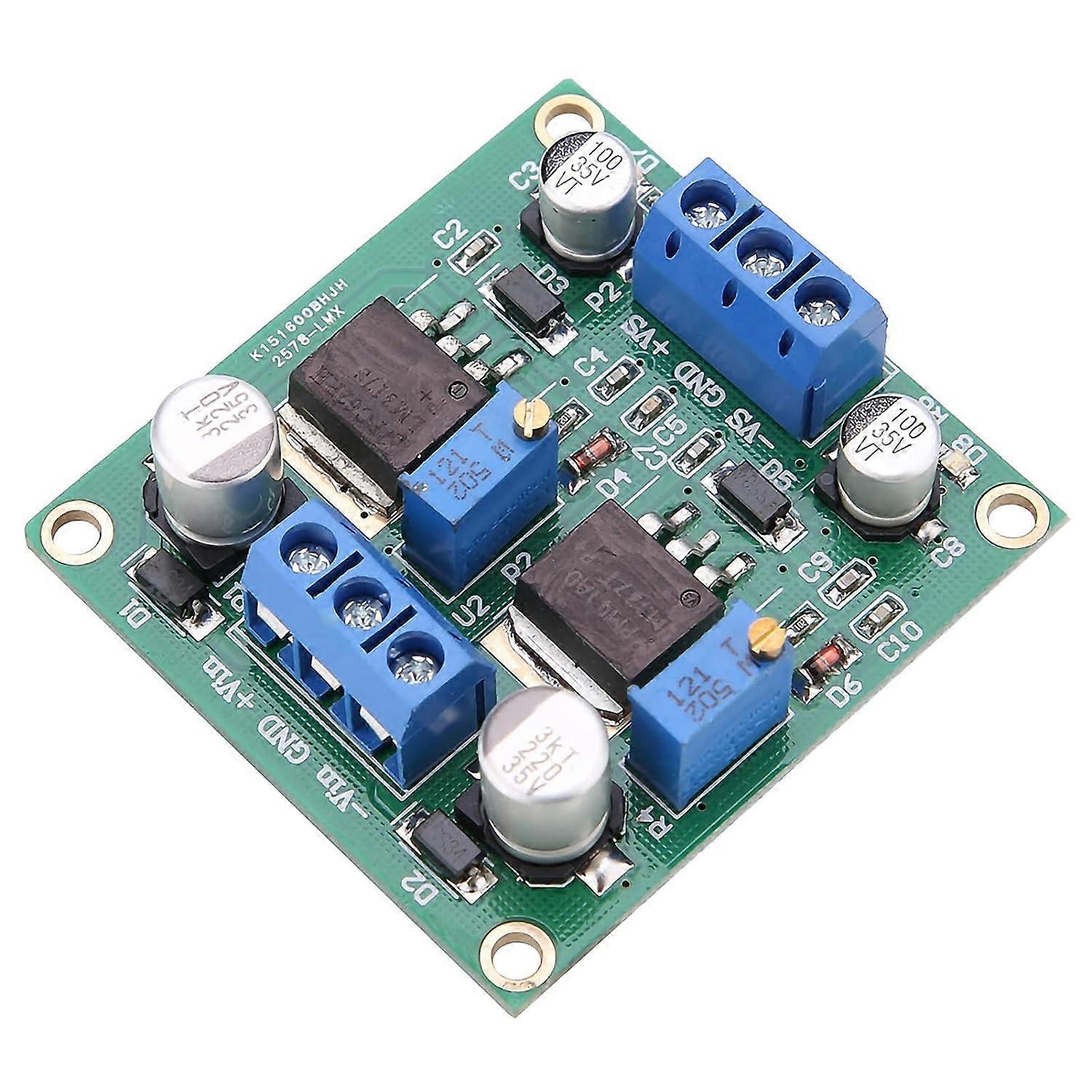 LM317/337 Adjustable Power Supply Module, Low Ripple Positive and Negative Voltage Regulator